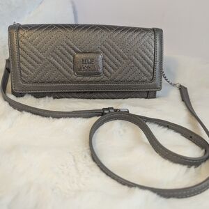 Love Moschino Metallic Gray Crossbody Bag